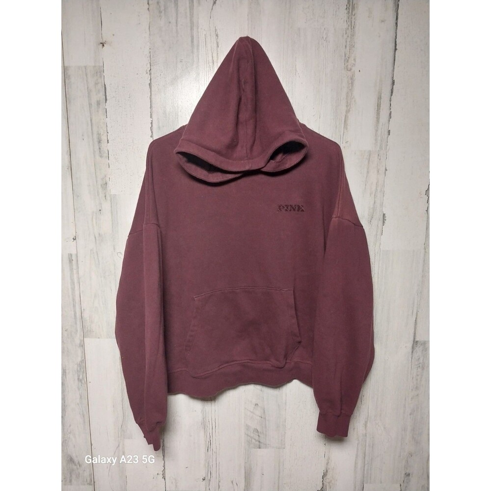 Victoria's Secret Pink Size Large Hoodie Pullover Sweatshirt Plaid  Soft